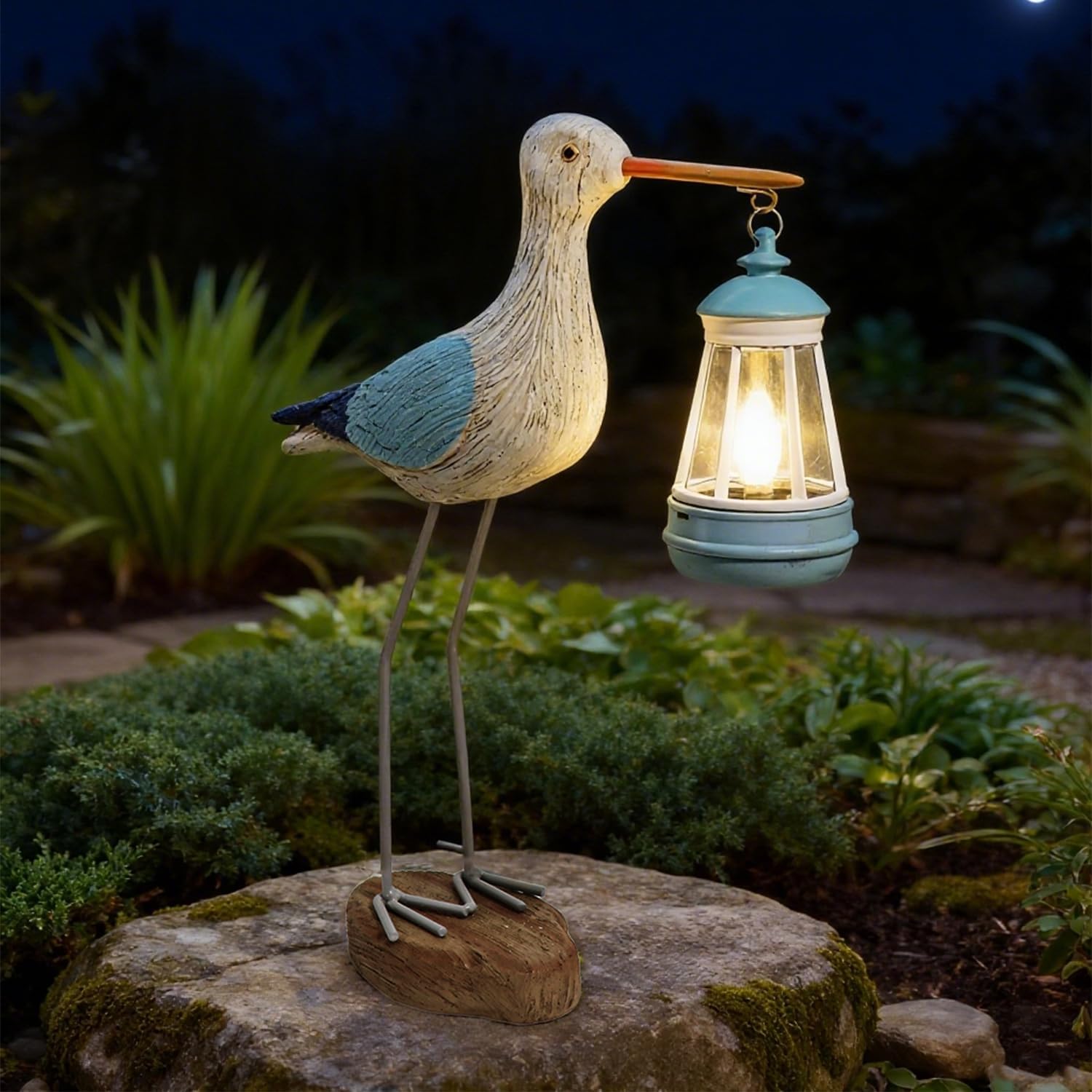 Solar Seagull Statues for Garden and Home Decor,Funny Garden Decor Beach,Pool,Patio,Lawn,Yard,Porch,Perfect Garden Gift