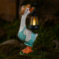 Solar Garden Outdoor Statues Goose, Goose Outdoor Lawn and Garden Statue, Lawn Decor Statue for Patio, Balcony, Yard Ornament - Gifts for Mom Grandma Women