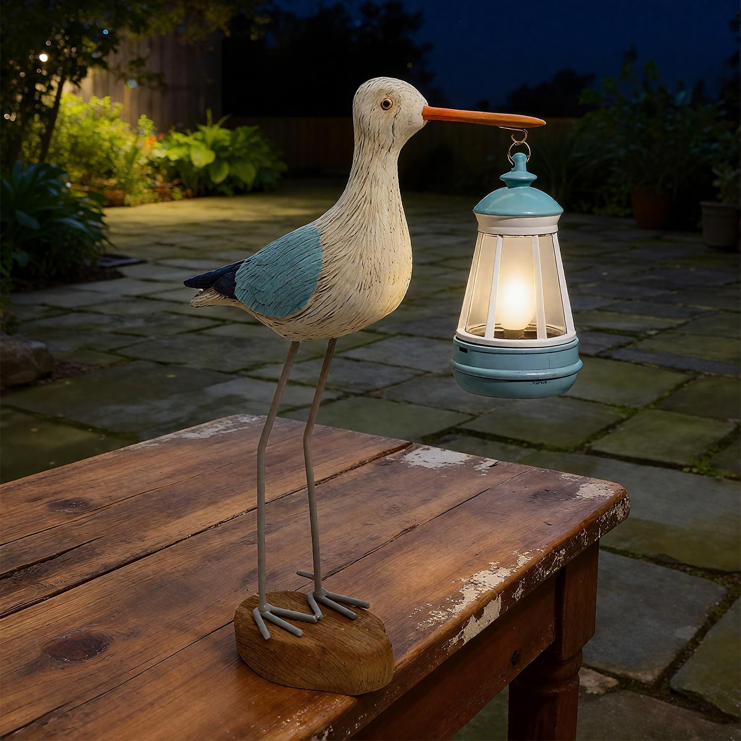 Solar Seagull Statues for Garden and Home Decor,Funny Garden Decor Beach,Pool,Patio,Lawn,Yard,Porch,Perfect Garden Gift
