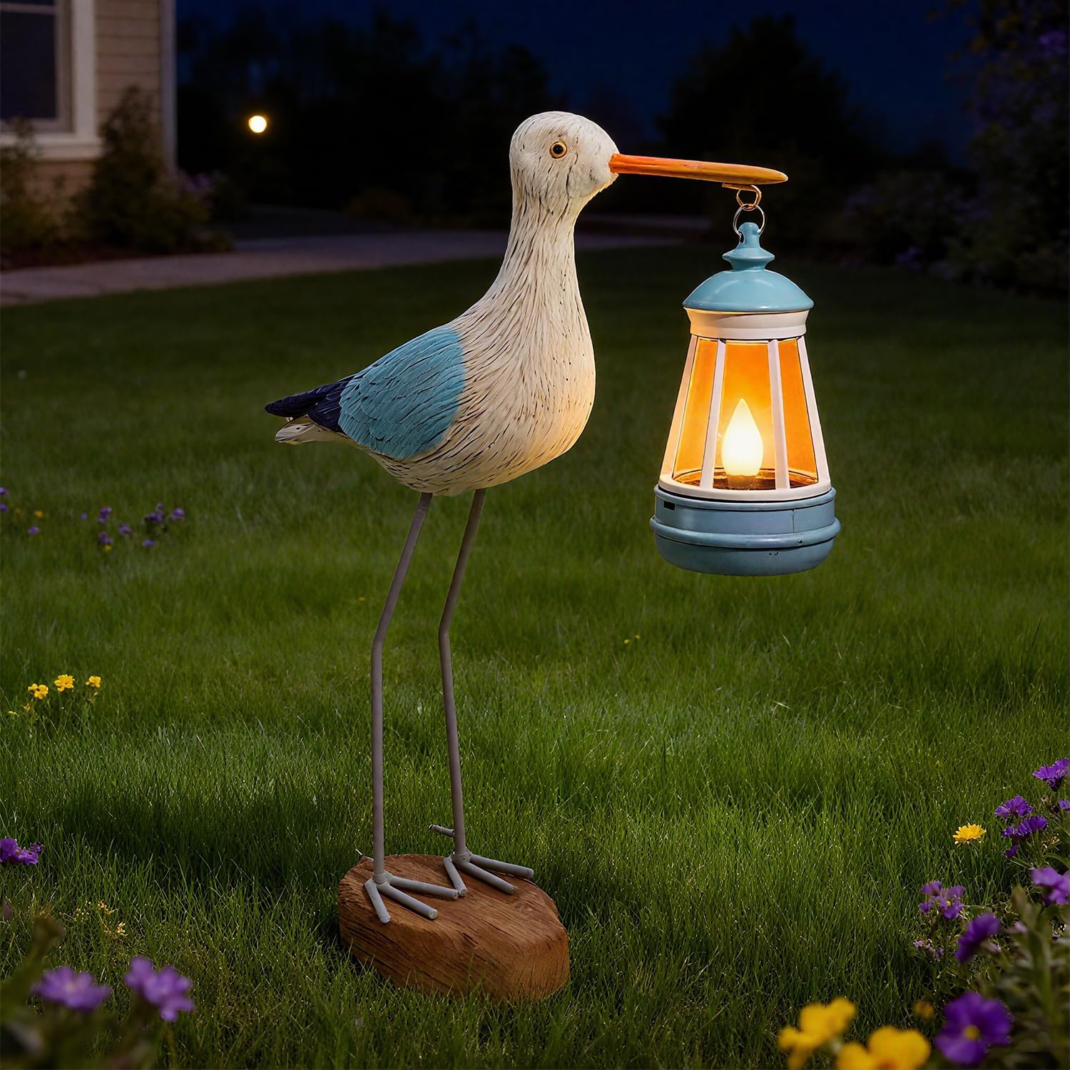 Solar Seagull Statues for Garden and Home Decor,Funny Garden Decor Beach,Pool,Patio,Lawn,Yard,Porch,Perfect Garden Gift