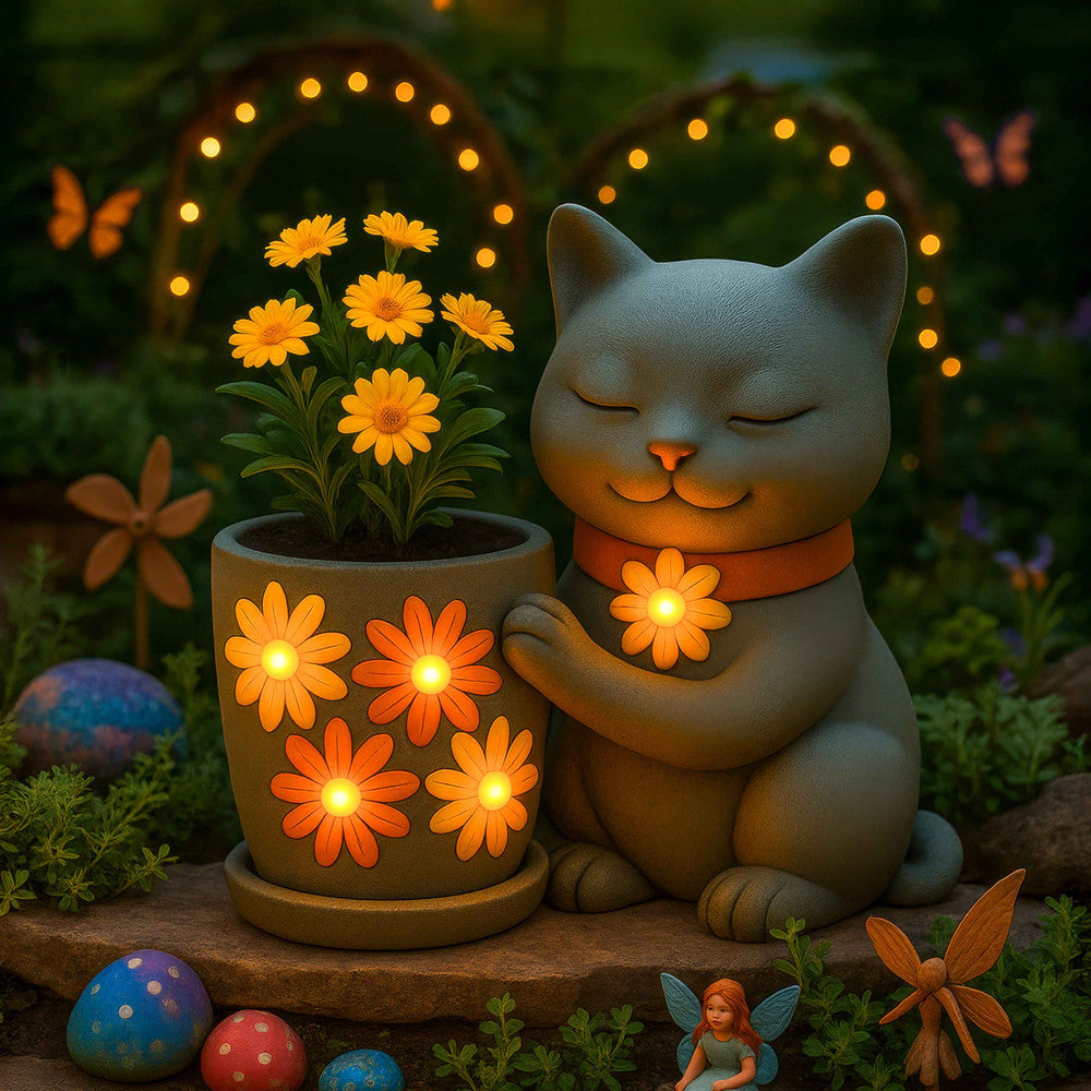 Charming Cat Plant Pot