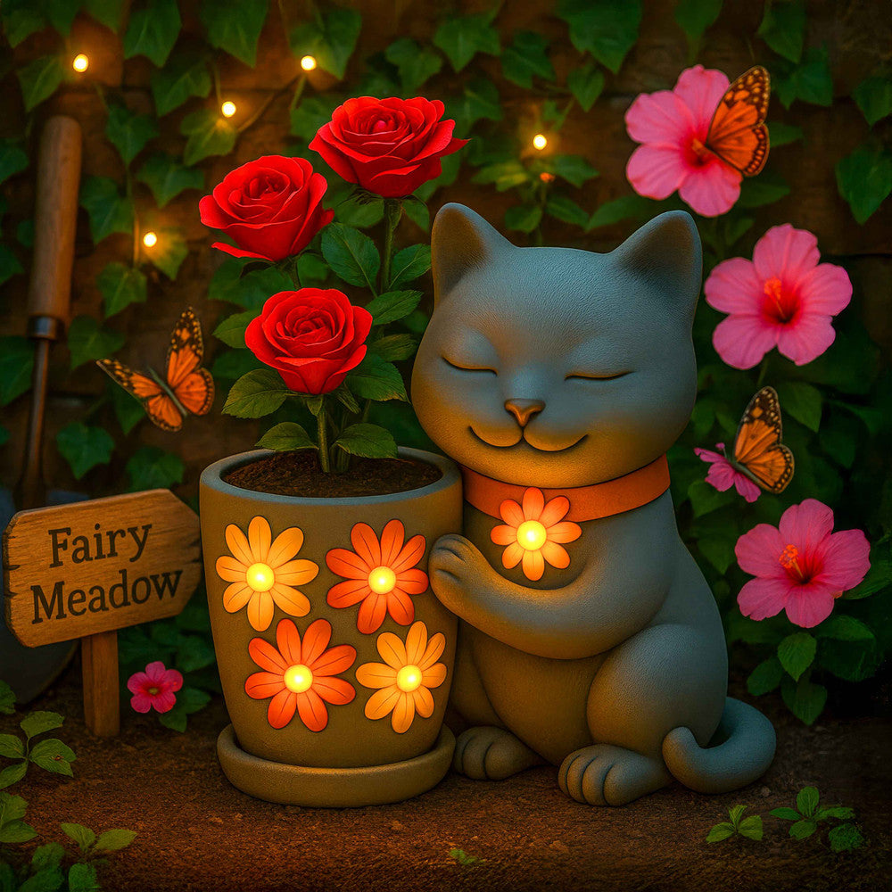 Charming Cat Plant Pot