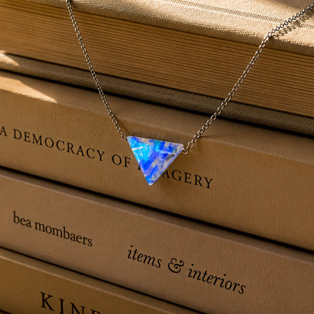 Celestial Crystal Triangle Necklace
