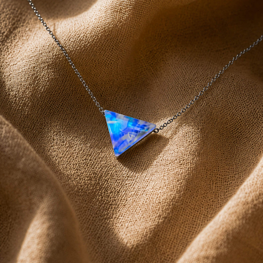 Celestial Crystal Triangle Necklace