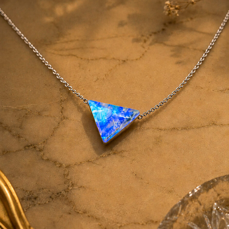 Celestial Crystal Triangle Necklace