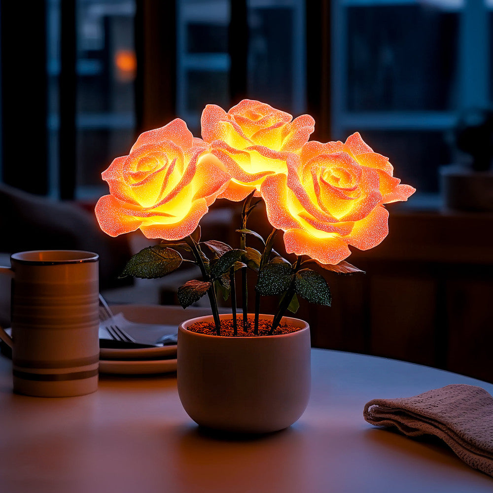 Dreamy Dusk Rose Lamp
