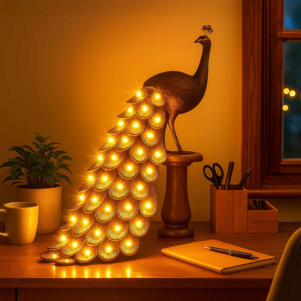Enchanted Peacock Lamp