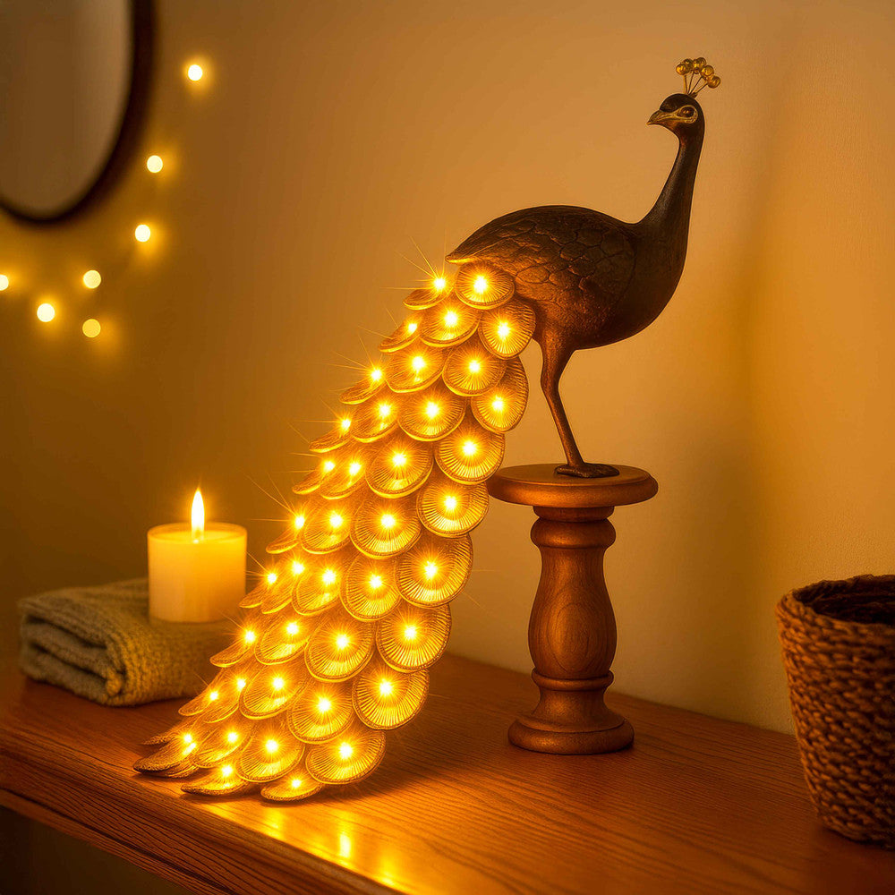 Enchanted Peacock Lamp