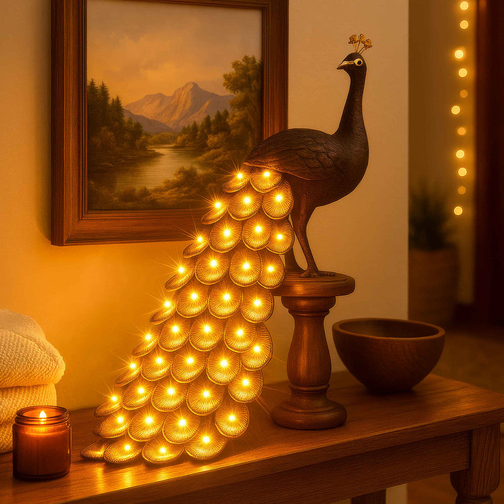 Enchanted Peacock Lamp