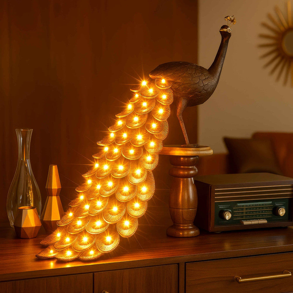Enchanted Peacock Lamp
