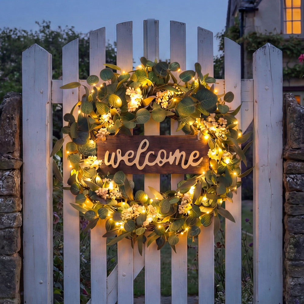 Evergreen Welcome Wreath