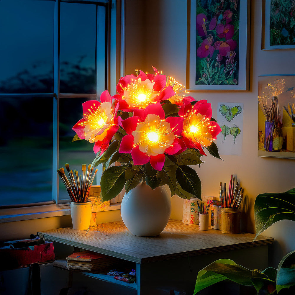 Floral Fuchsia Lamp