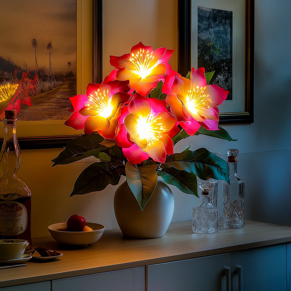 Floral Fuchsia Lamp