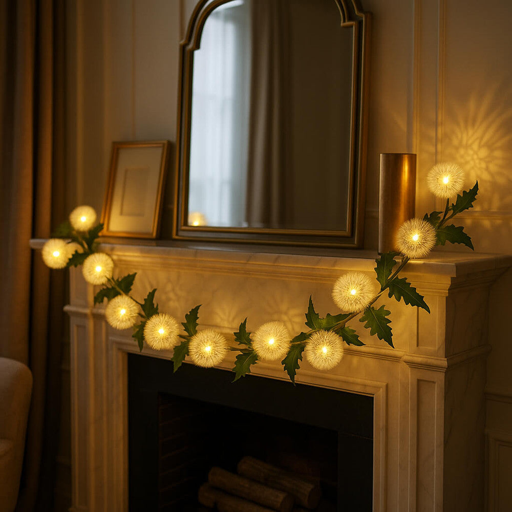 Fairy Light Dandelion Garland
