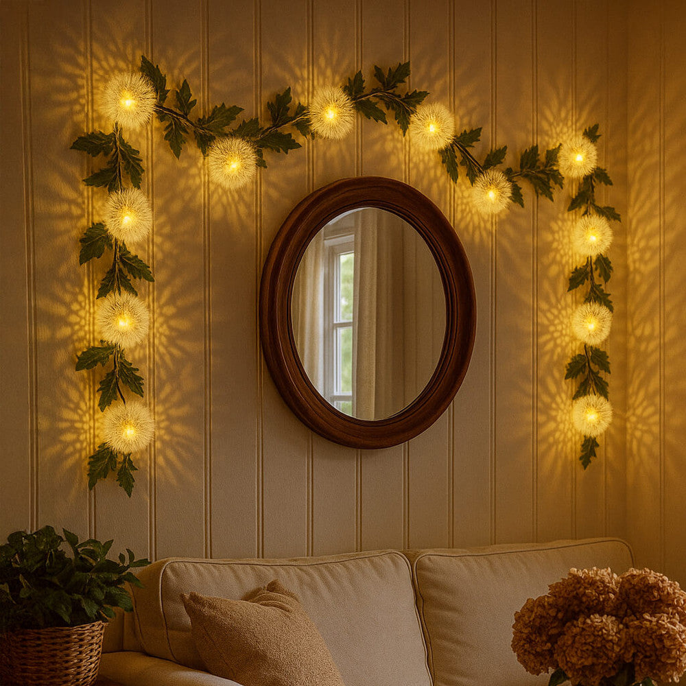 Fairy Light Dandelion Garland