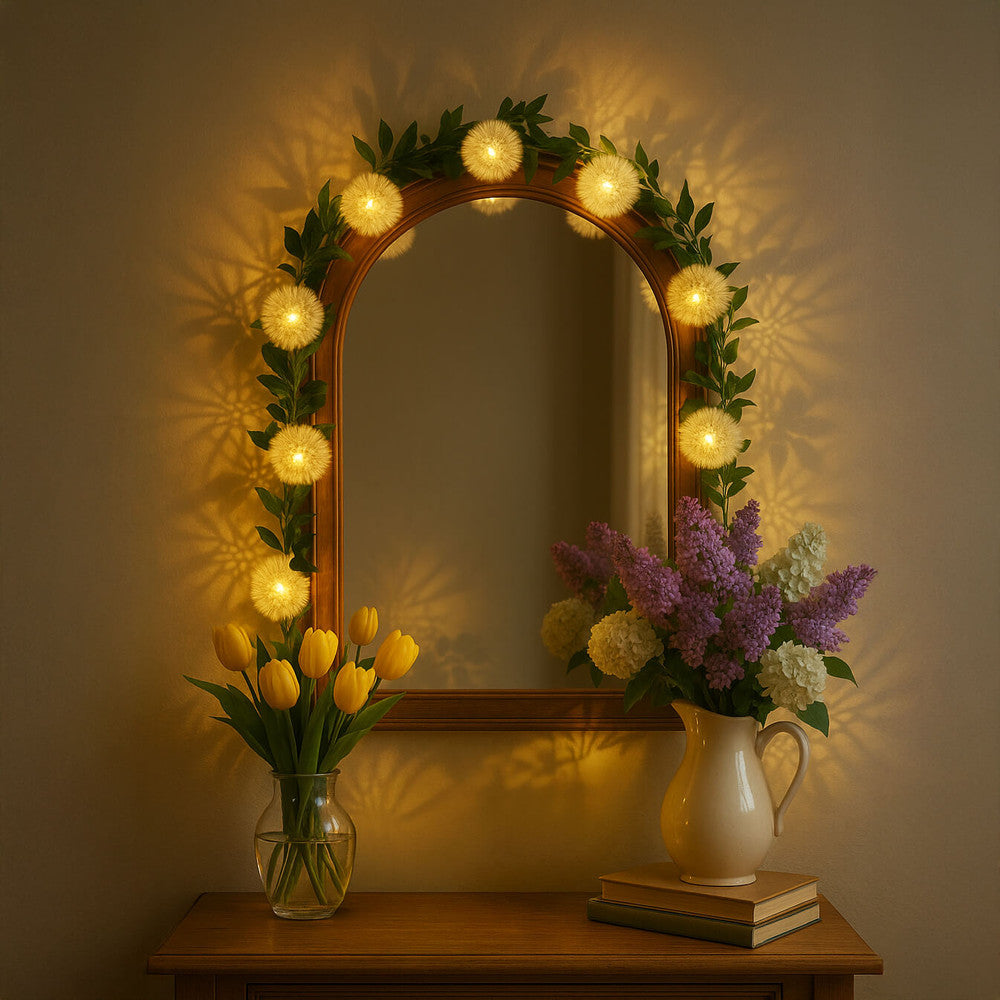 Fairy Light Dandelion Garland
