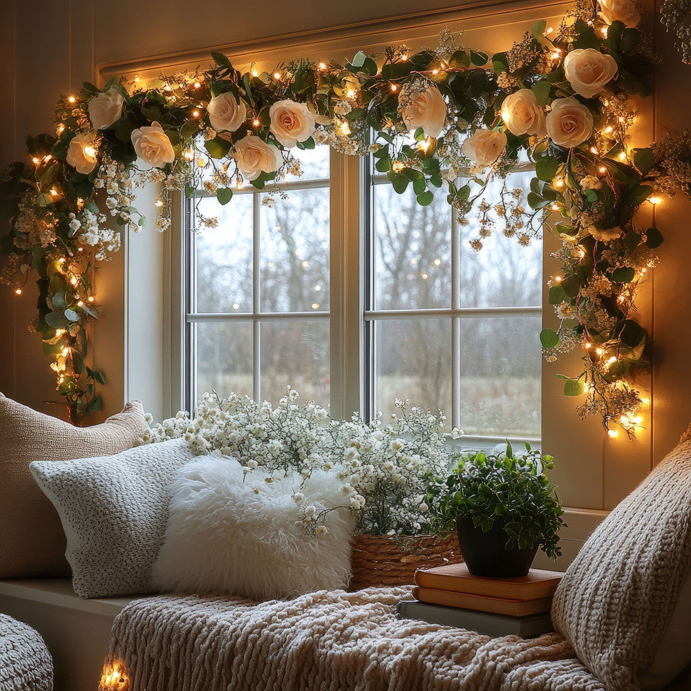 Fairy Light Floral Vine