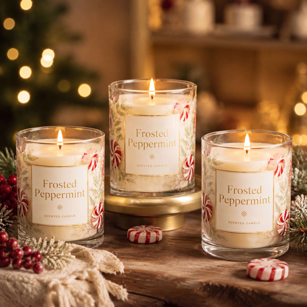 Frosted Peppermint Candle
