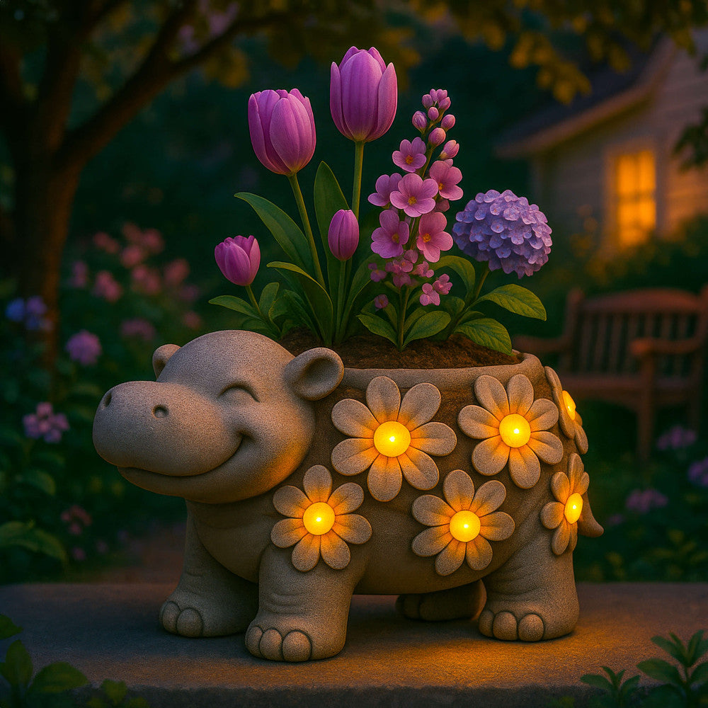 Happy Hippo Plant Pot