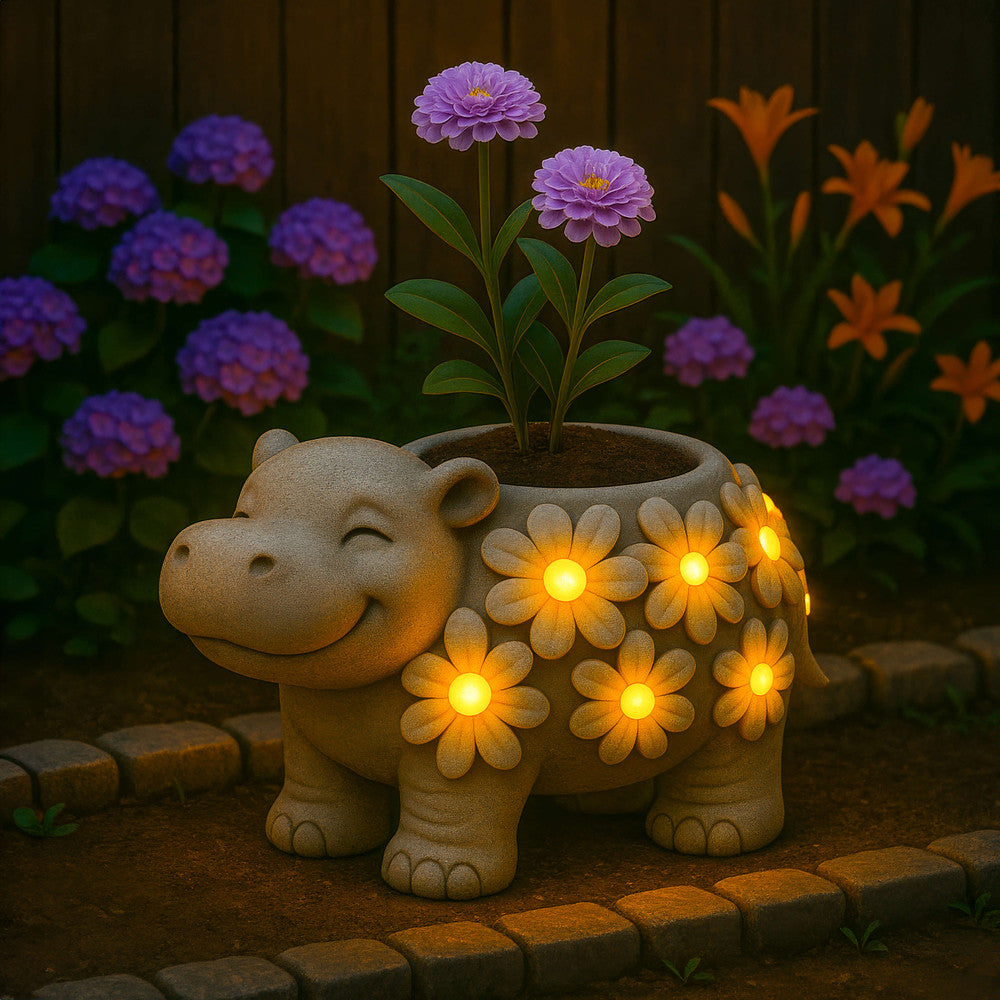 Happy Hippo Plant Pot