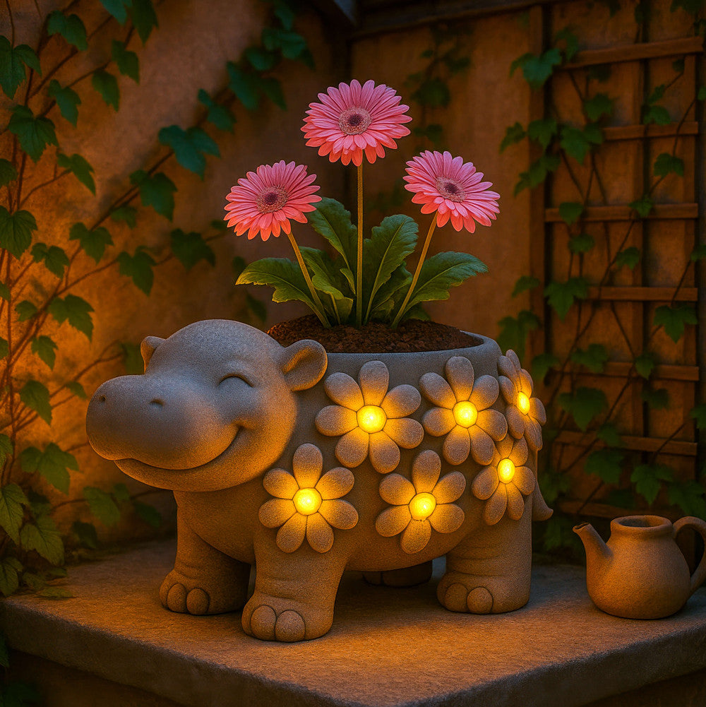 Happy Hippo Plant Pot