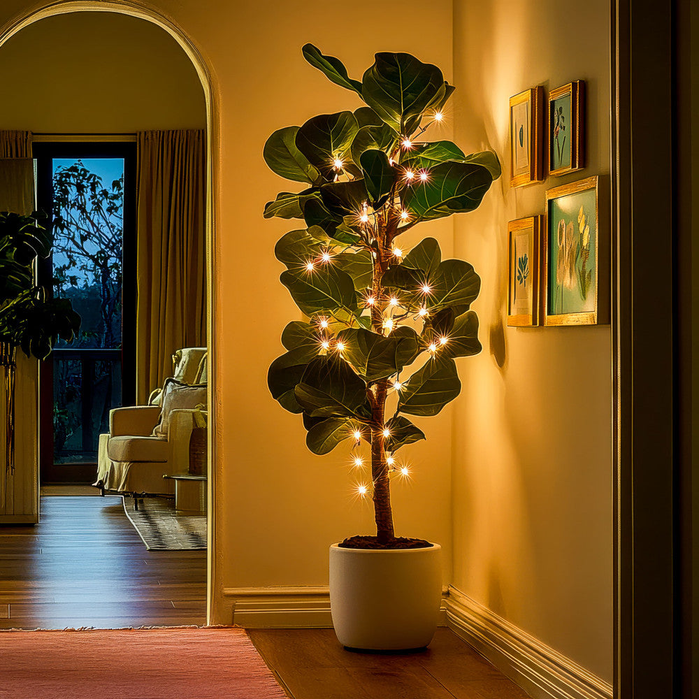 Luminous Leafy Fig Tree
