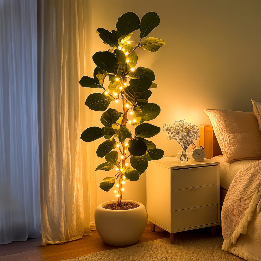 Luminous Leafy Fig Tree