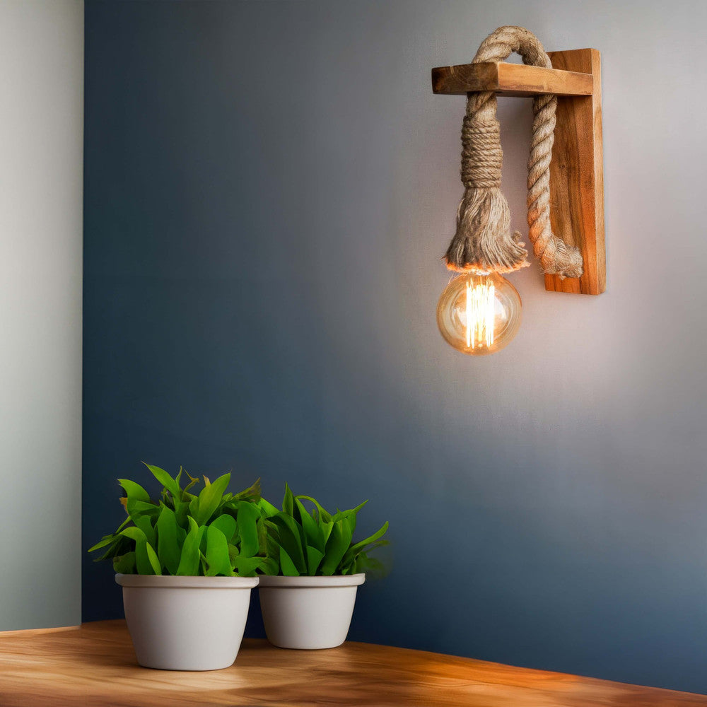 Radiant Rustic Rope Sconce
