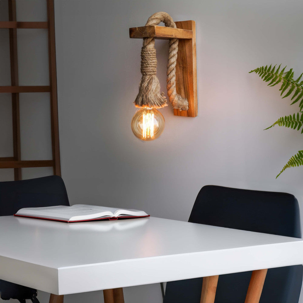 Radiant Rustic Rope Sconce