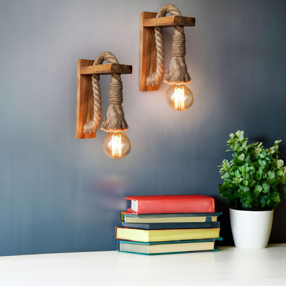 Radiant Rustic Rope Sconce