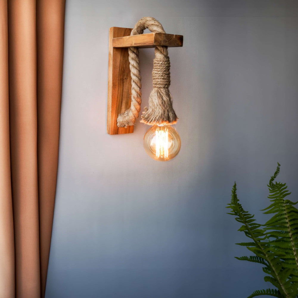 Radiant Rustic Rope Sconce