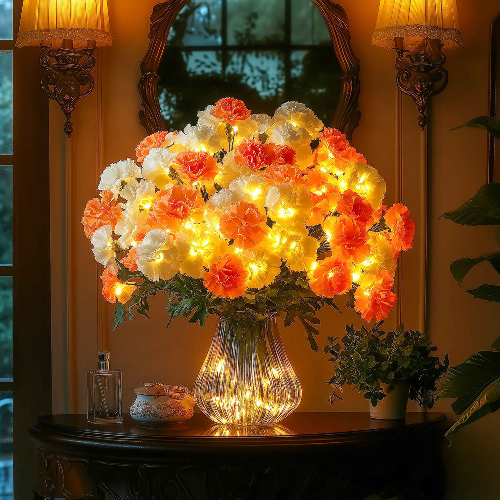 Sparkling Sunset Carnations