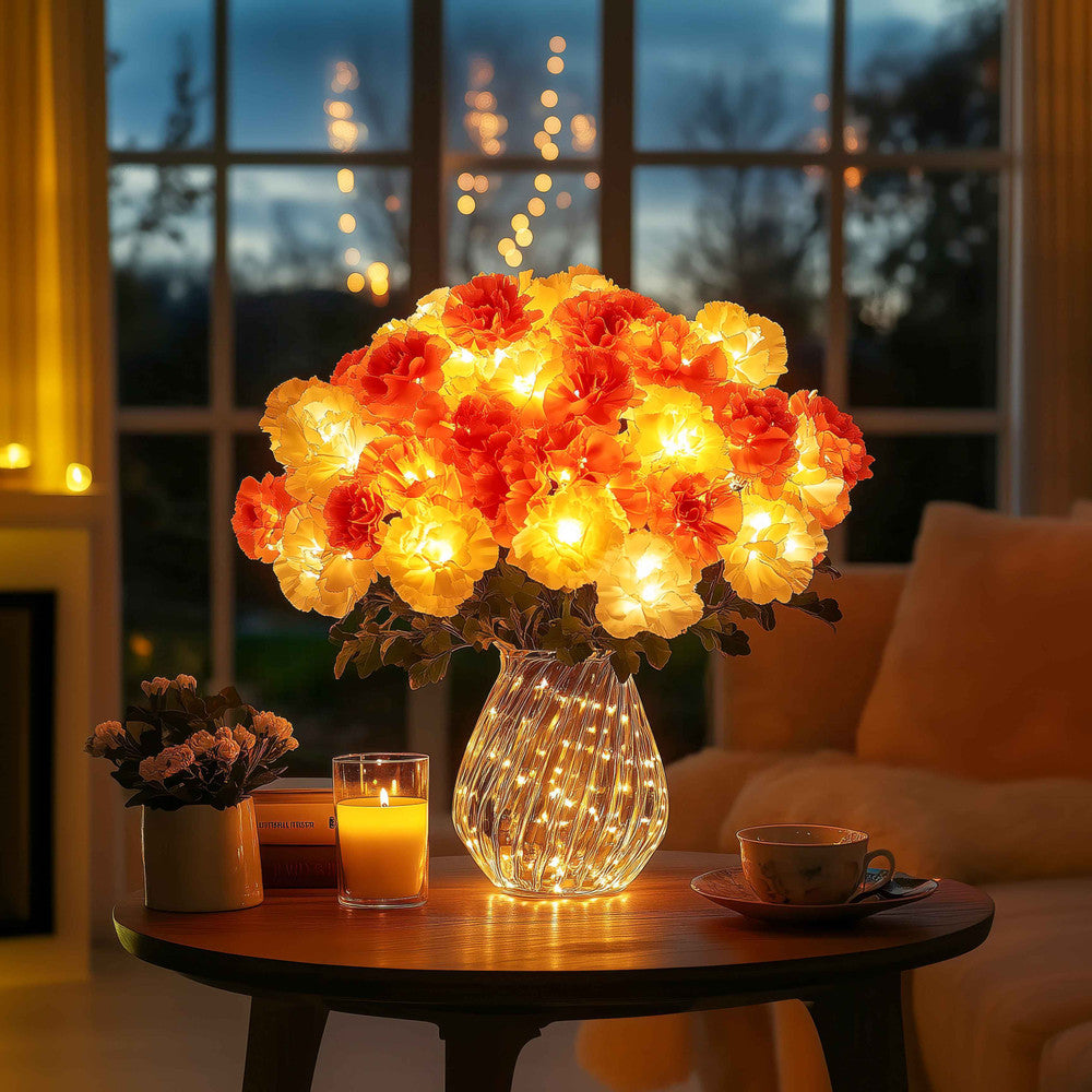 Sparkling Sunset Carnations