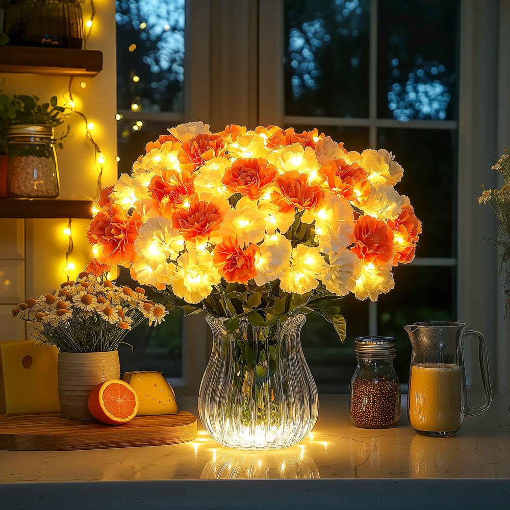 Sparkling Sunset Carnations
