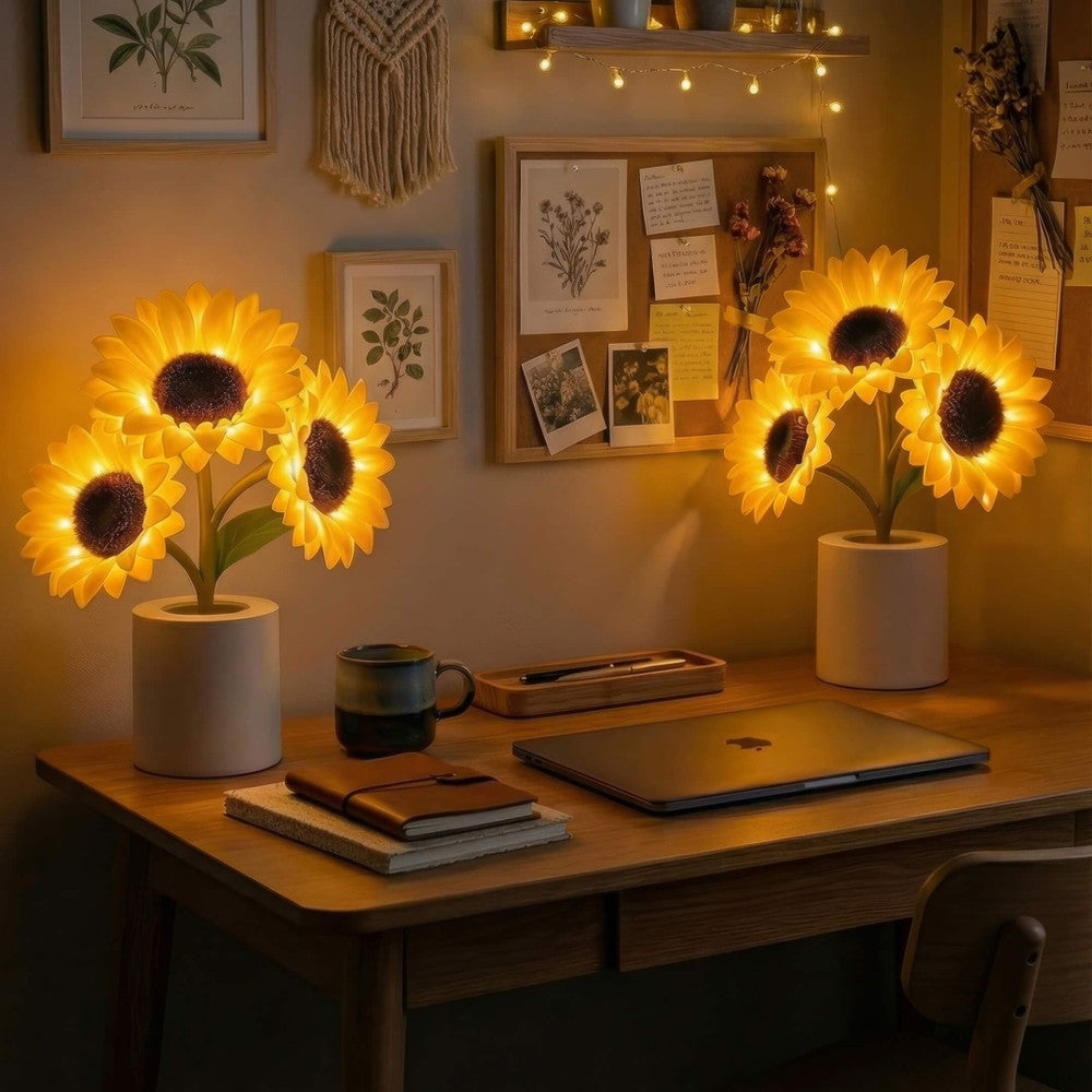 Shimmering Sunflower Lamp