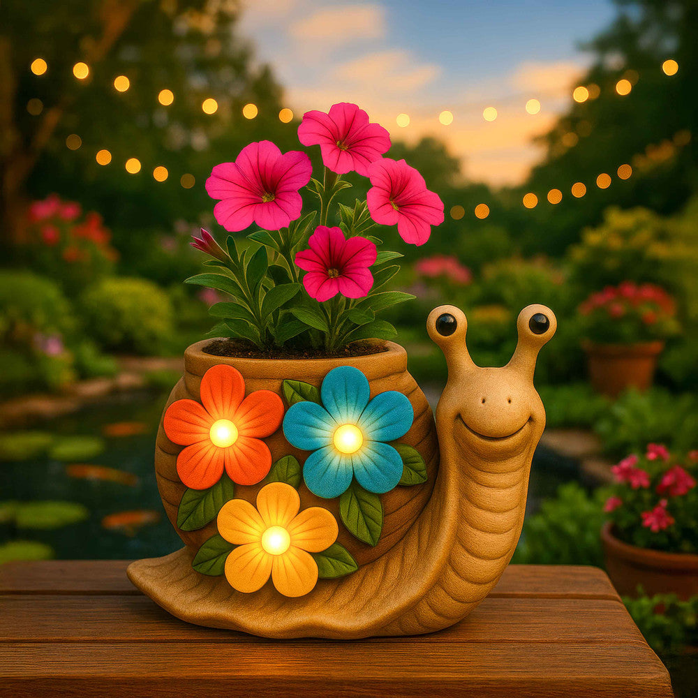 Sunny Snail Plant Pot
