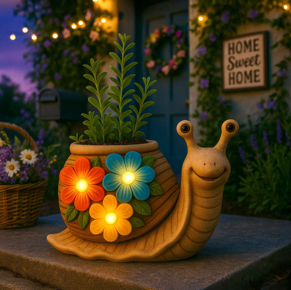 Sunny Snail Plant Pot