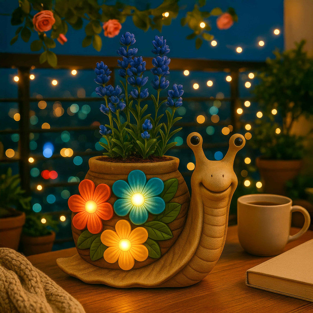 Sunny Snail Plant Pot