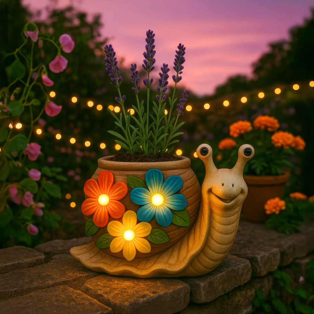 Sunny Snail Plant Pot