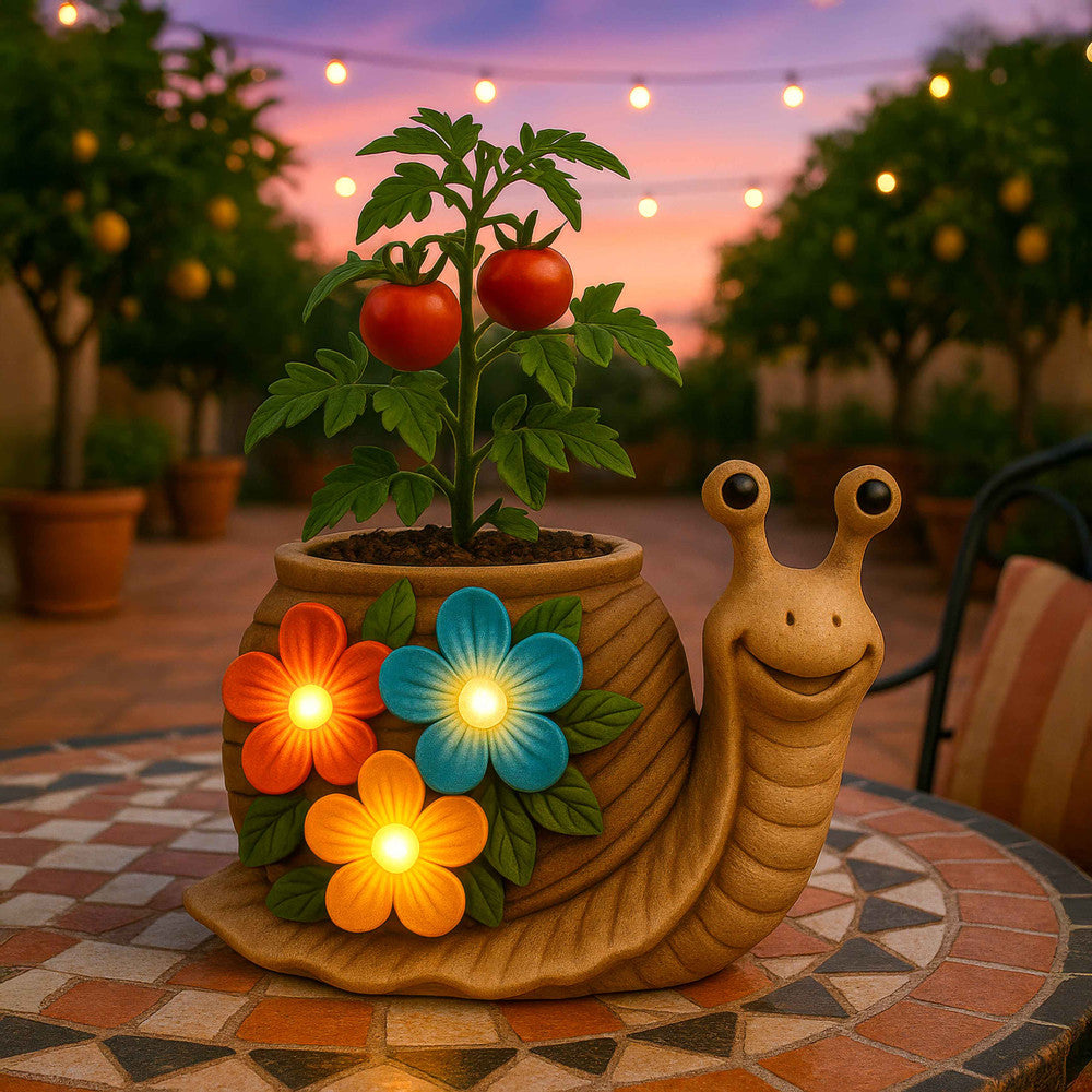 Sunny Snail Plant Pot