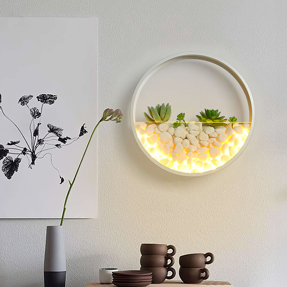 Serene Stone Succulent Lamp