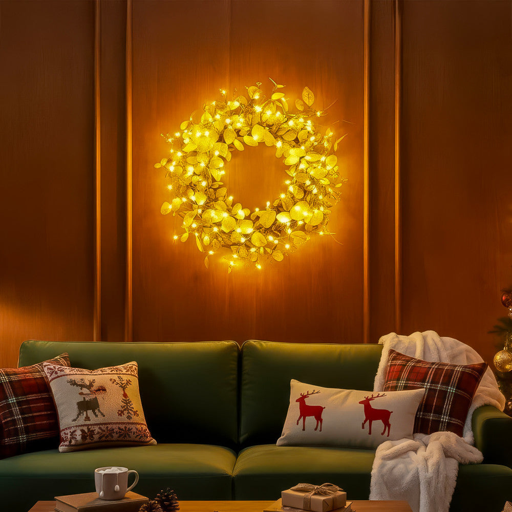Golden Eucalyptus Wreath