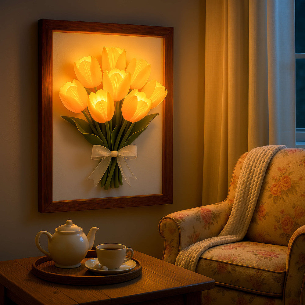 Twinkling Framed Tulips