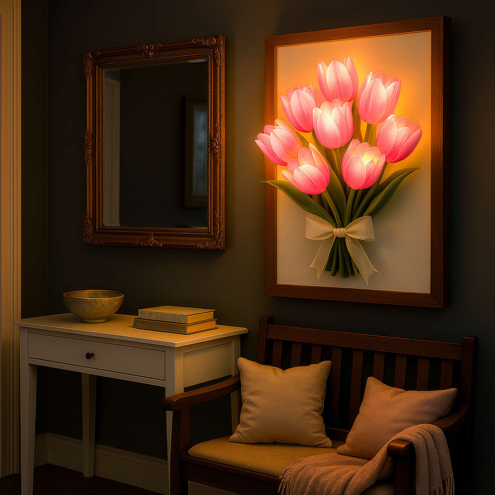 Twinkling Framed Tulips