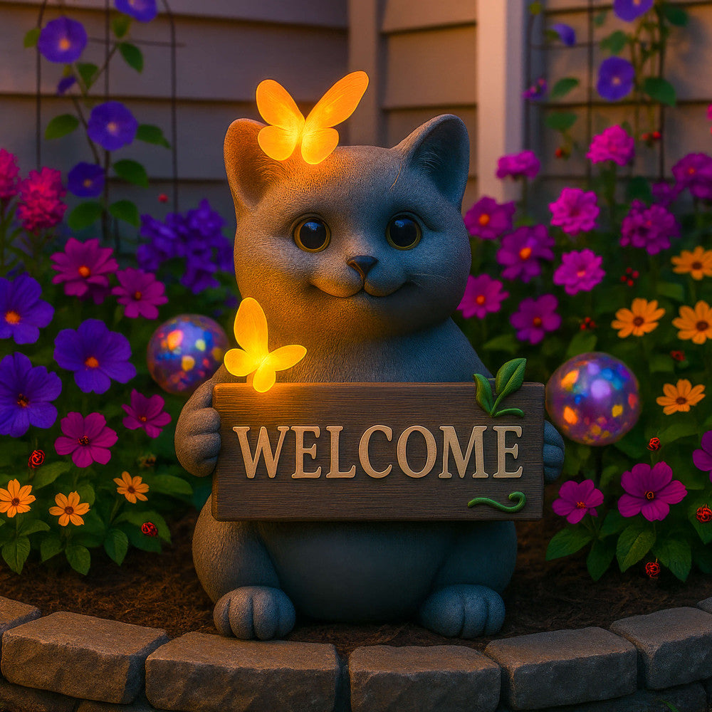 Whiskered Welcome Cat